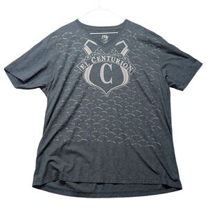 My Father Y2K El Centurion AOP V-Neck‎ Tee Men's M-2XL Dark Navy Grunge